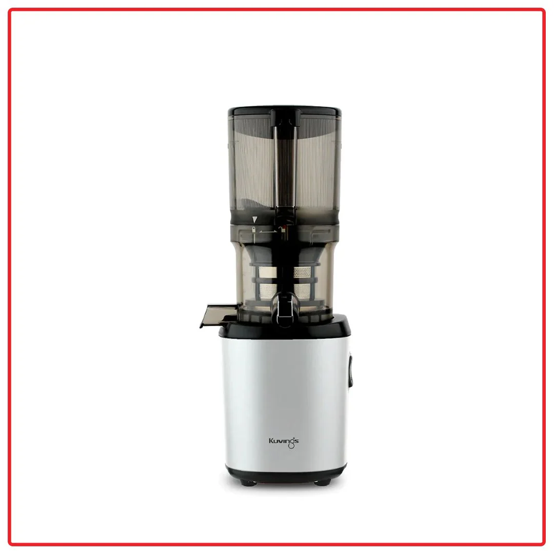 KUVING AUTO6 1.7L MINI MAX HANDS-FREE SLOW JUICER (MATT WHITE/SILVER)
