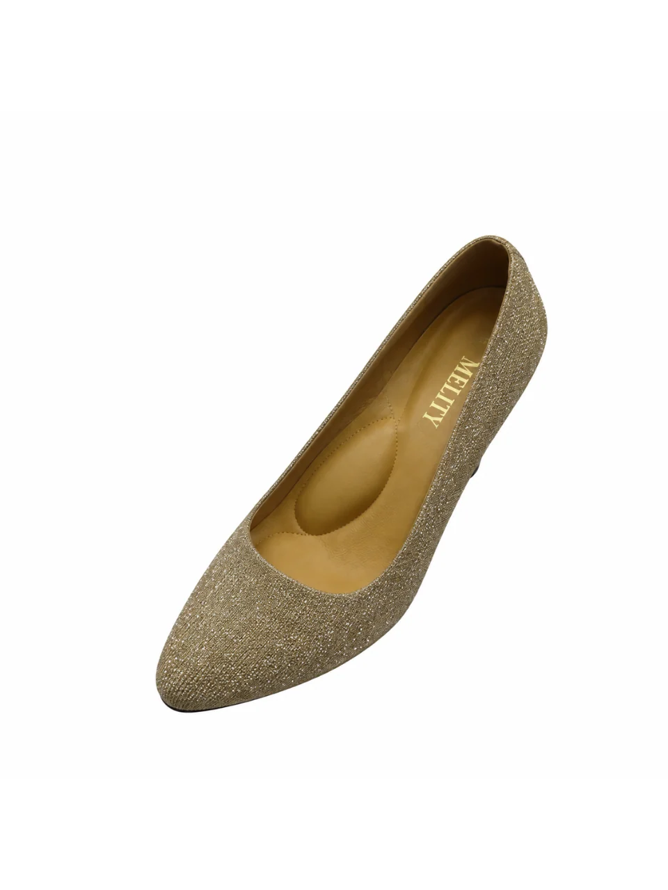 Angel & Kelly Gold Glitter Court Pumps
