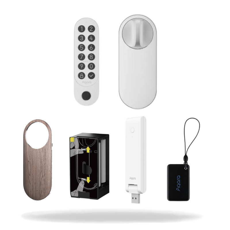 Aqara Smart Door Lock U200 Kit Bundle Set with M100 Hub (White)