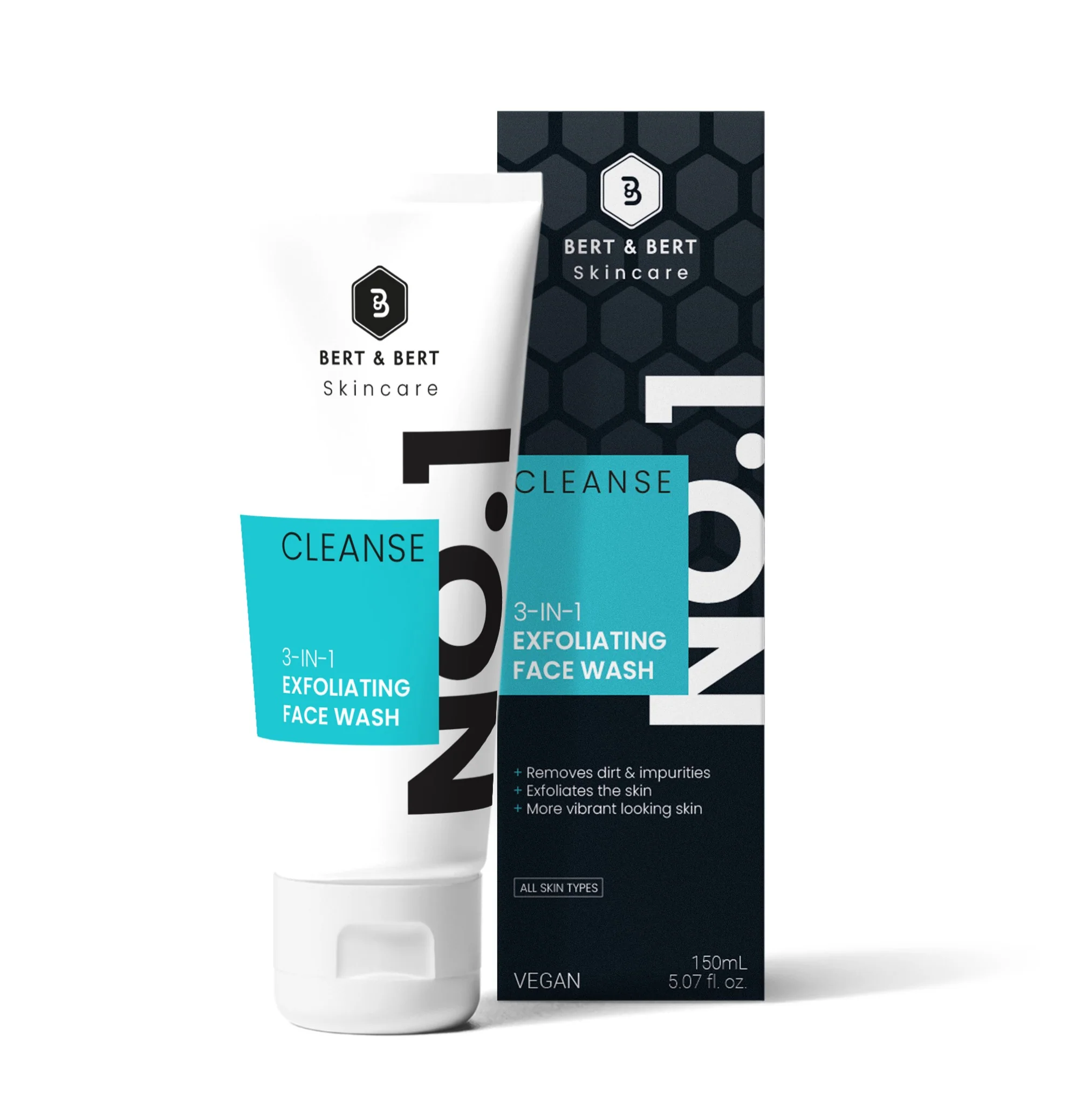 Bert & Bert 3-in-1 Exfoliating Face Wash 150ml