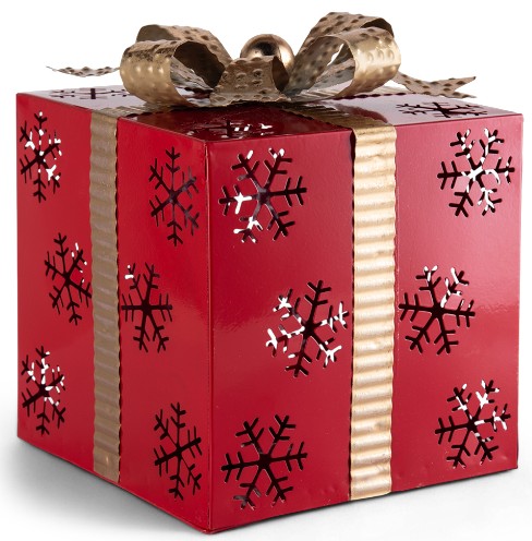 Christmas Gift Box Candle Holder H29.21cm