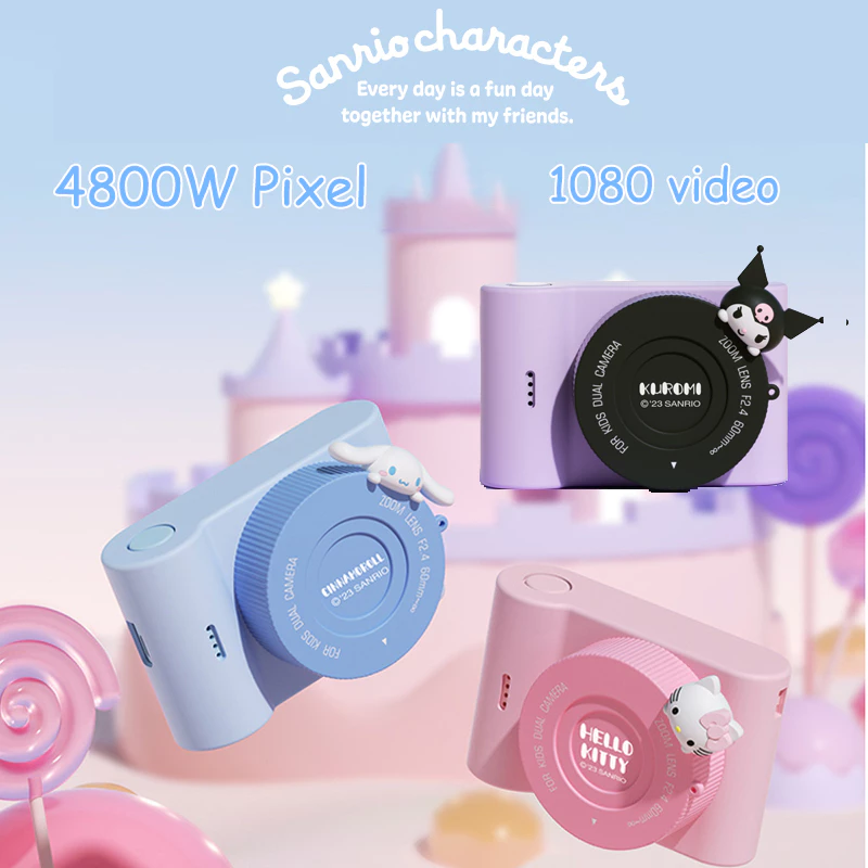 Kawaii Sanrio Anime Digital Camera Cinnamoroll Kuromi hello kitty