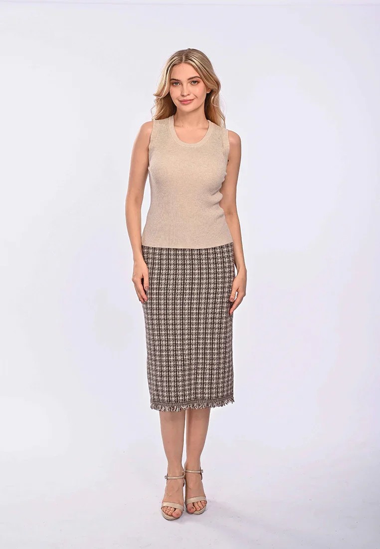 East India Company Arda Machine Knitted Sleeveless Top Raw