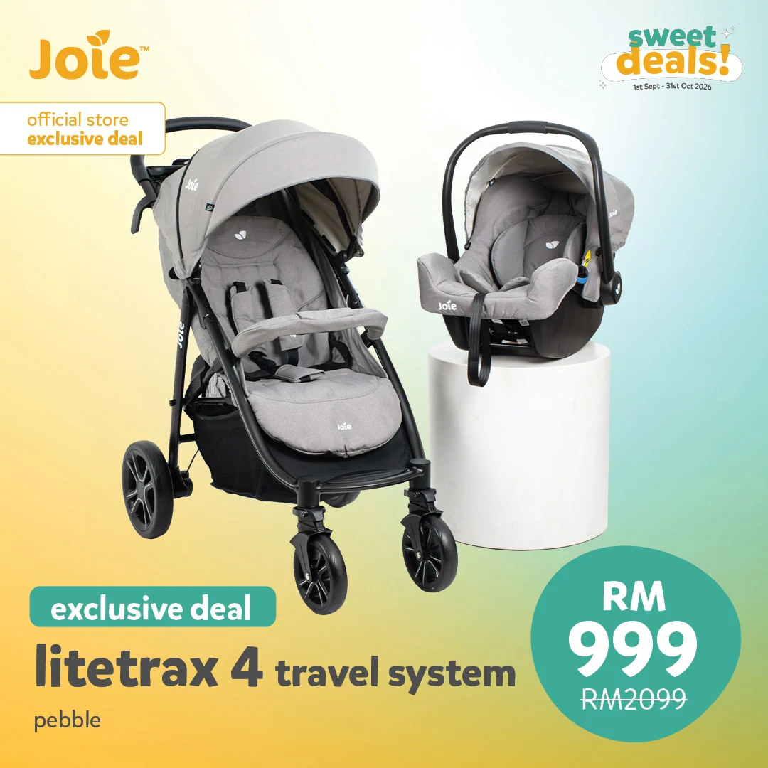 Joie Litetrax 4 Travel System (Stroller + Gemm Infant Carrier)