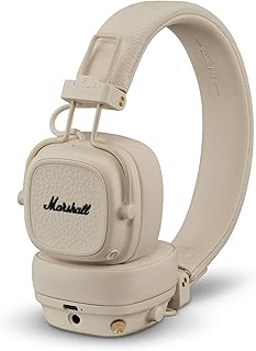 Marshall Major V Wireless On-Ear Bluetooth Headphones, Cream