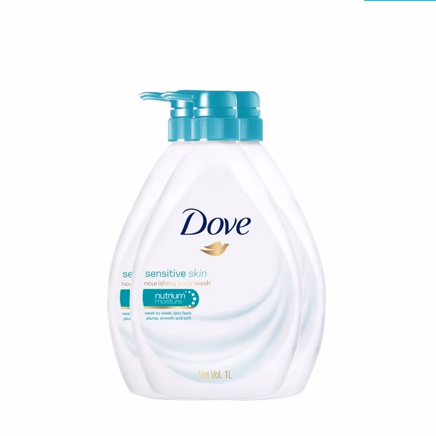 DOVE SHOWER SENSITIVE SKIN 1L X3