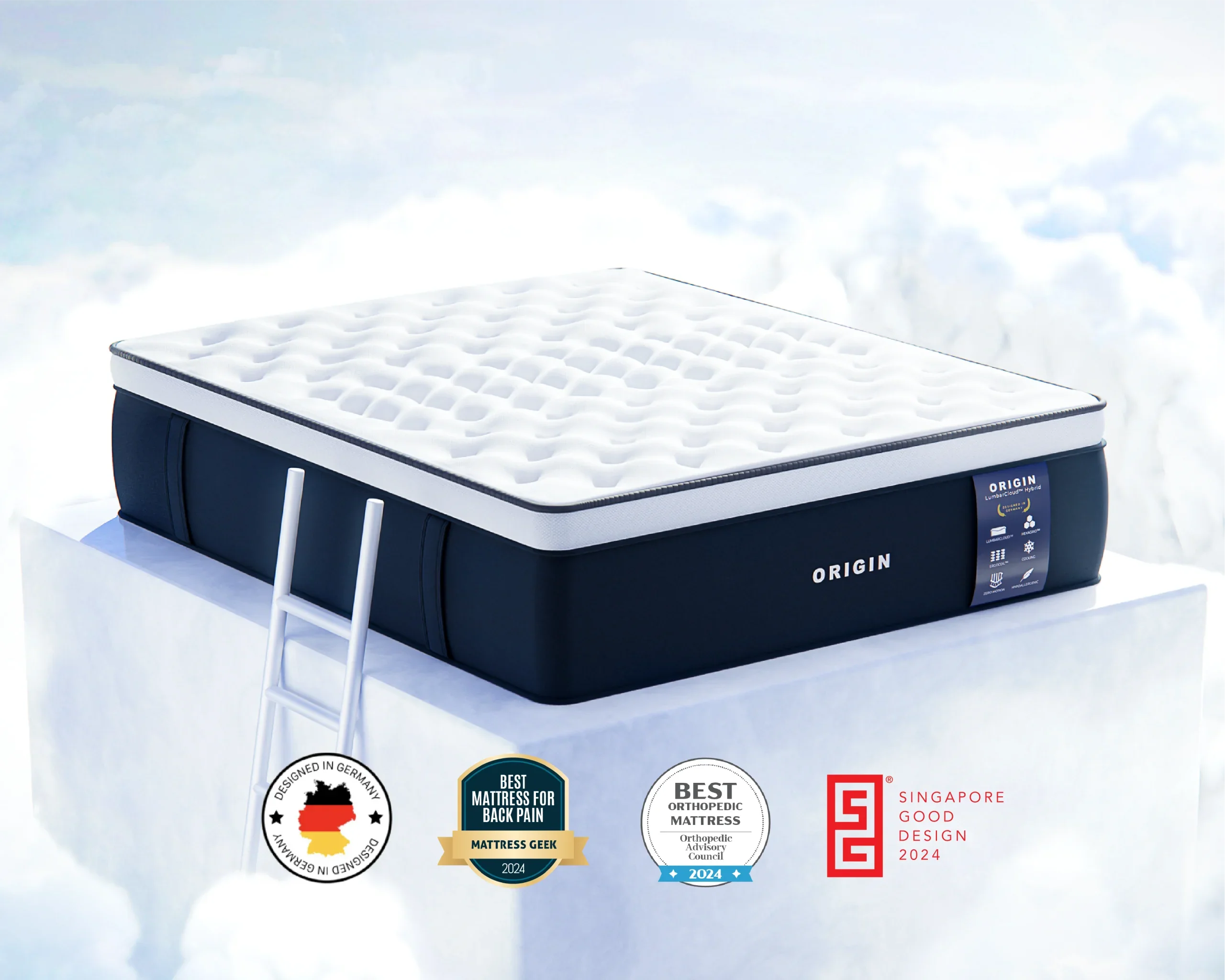 Origin LumbarCloud Mattress — 35cm Luxury Pillowtop
