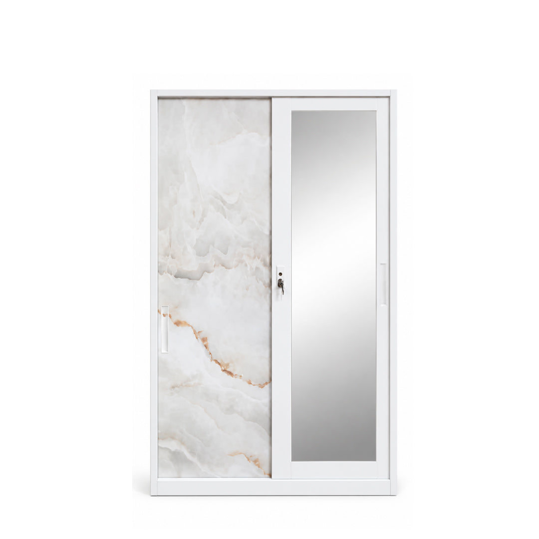 ORIS Steel Wardrobe with Hanging Rod & Lockable Compartment
