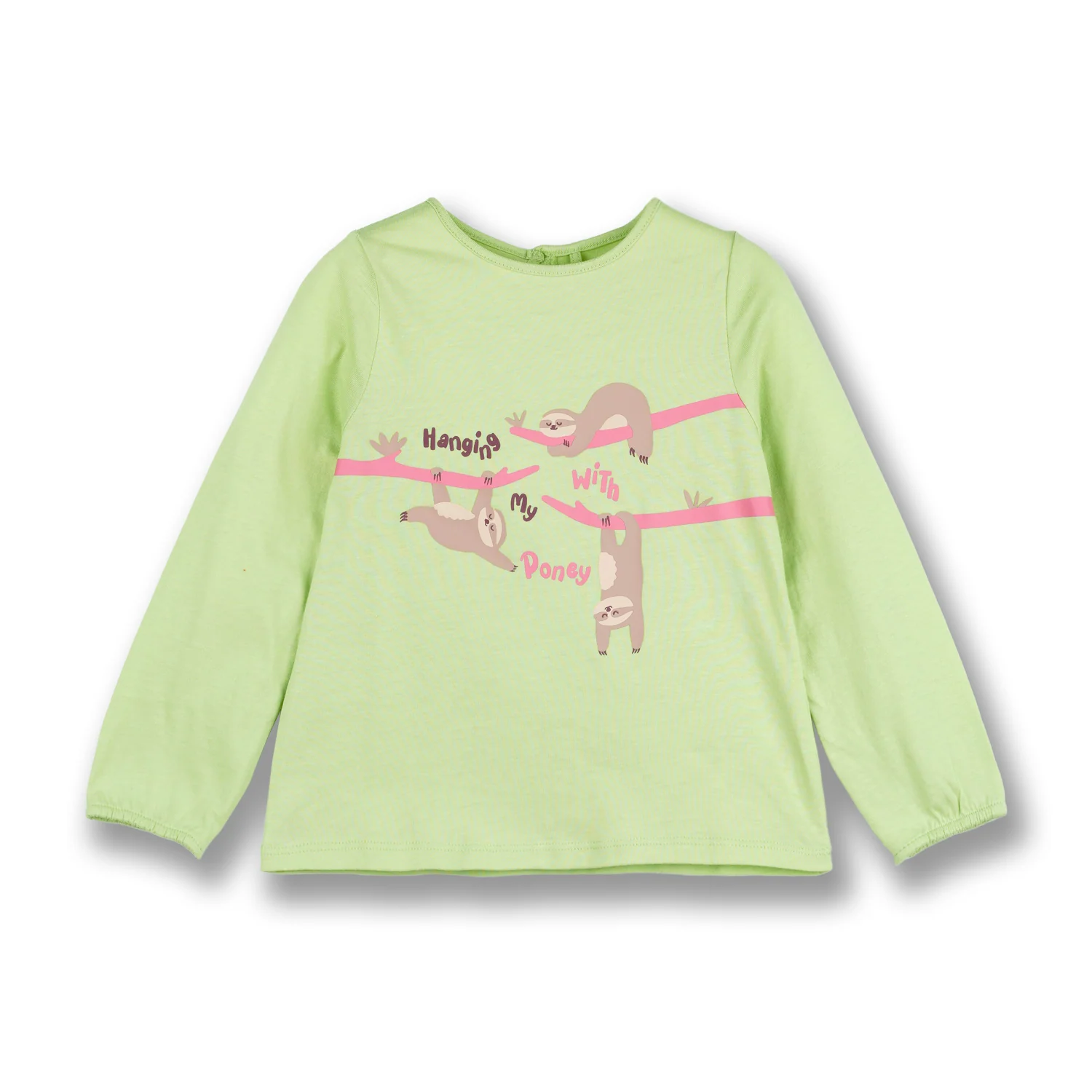 Poney Girls Green 'Hanging With My Poney' Long Sleeve Top