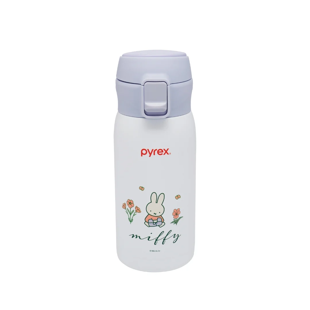 Pyrex Miffy Floral One Touch Thermal Bottle 350ml
