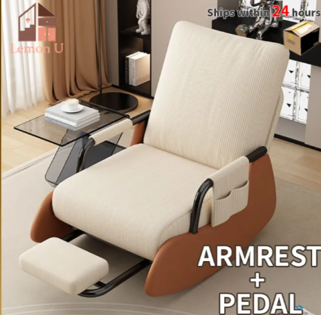 Single Seater High Back Reclining Rocker Leisure Lazy Sofa Bed Comfortable Rock and Recline Armchair