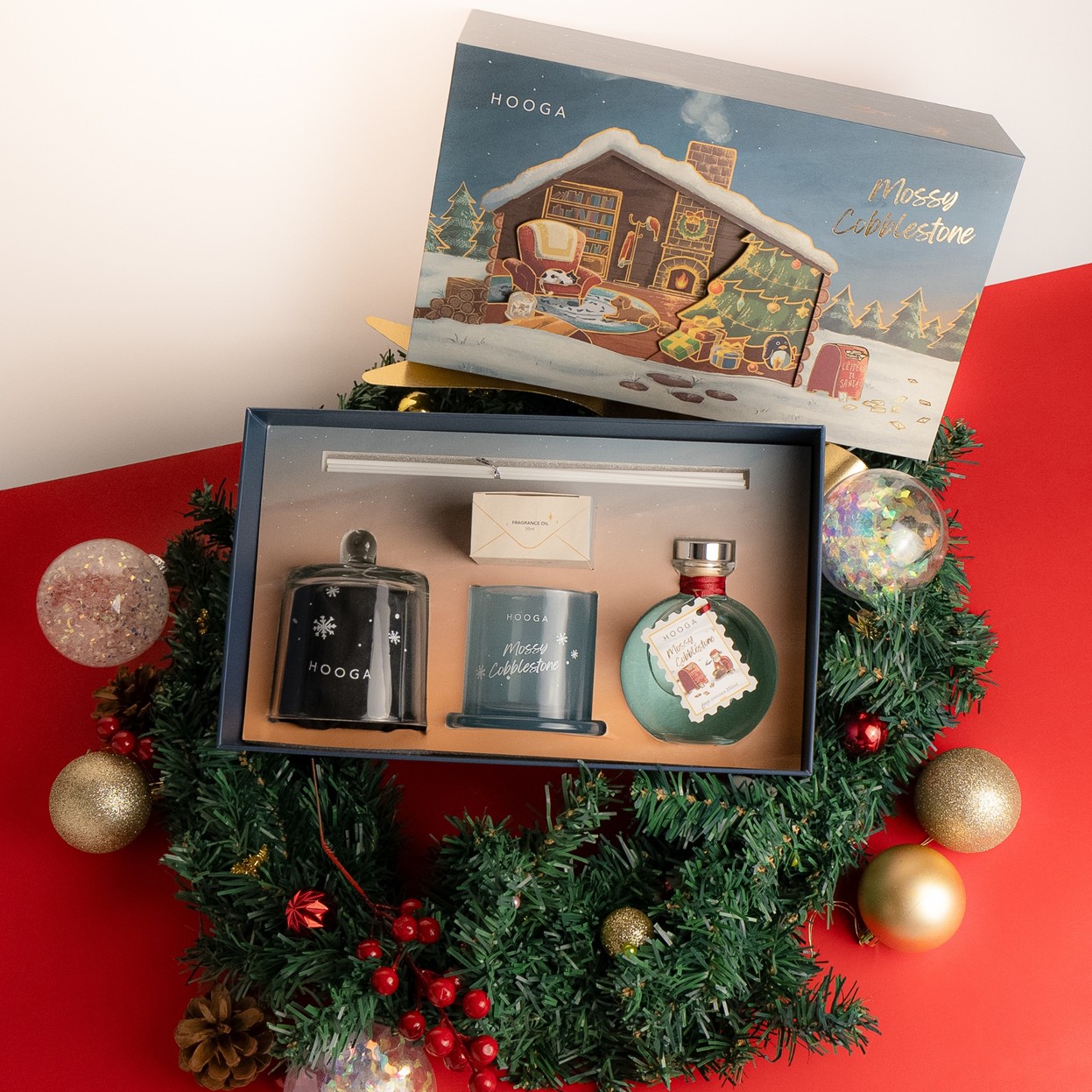 HOOGA Mossy Cobblestone Christmas Gift Set