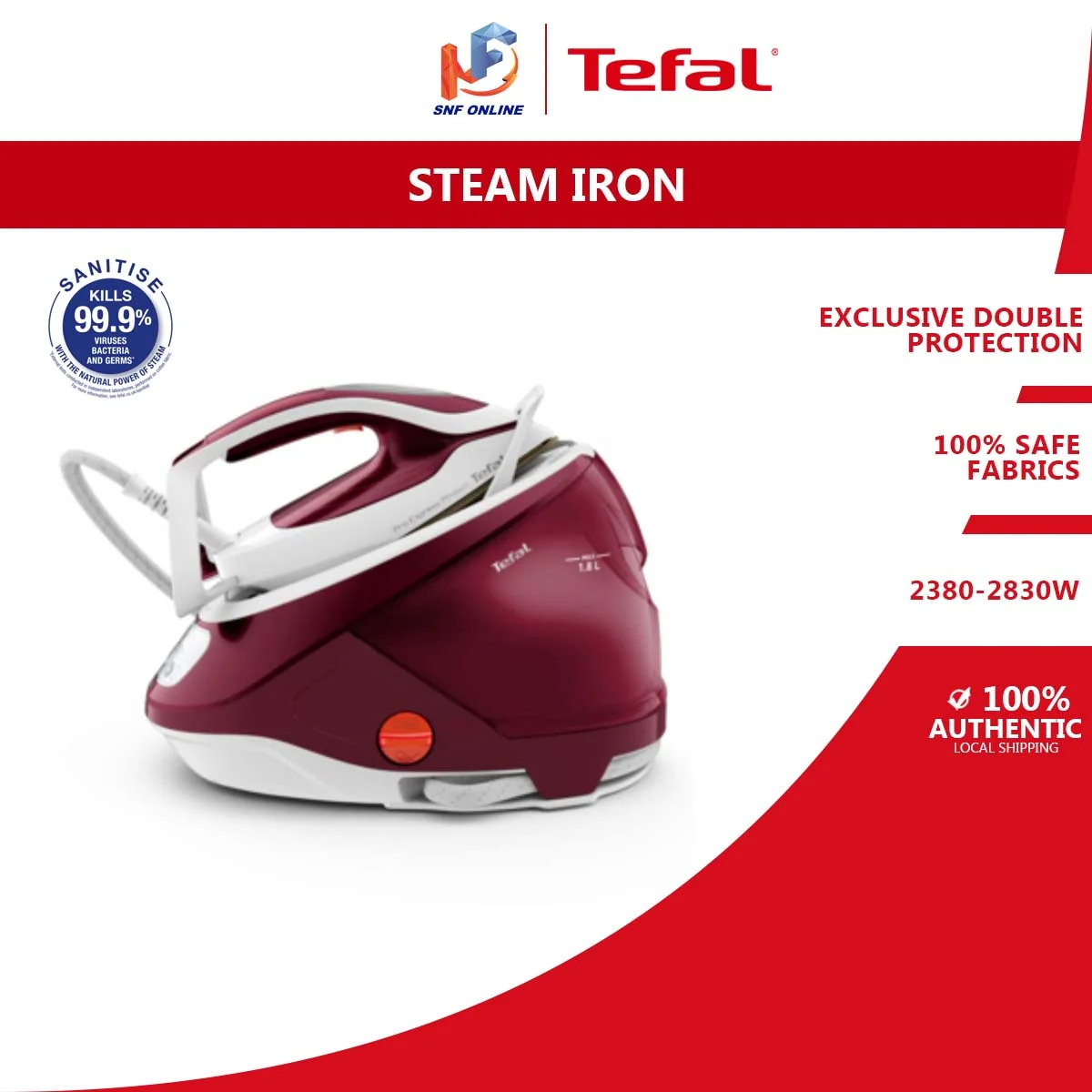 Tefal Pro Express Protect GV9220 Steam Generator Iron