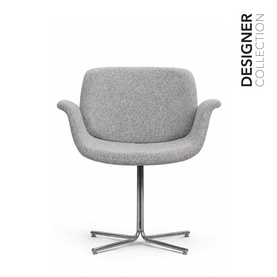 WELOMA Designer Arm Dining Chair (Cognac Brown)