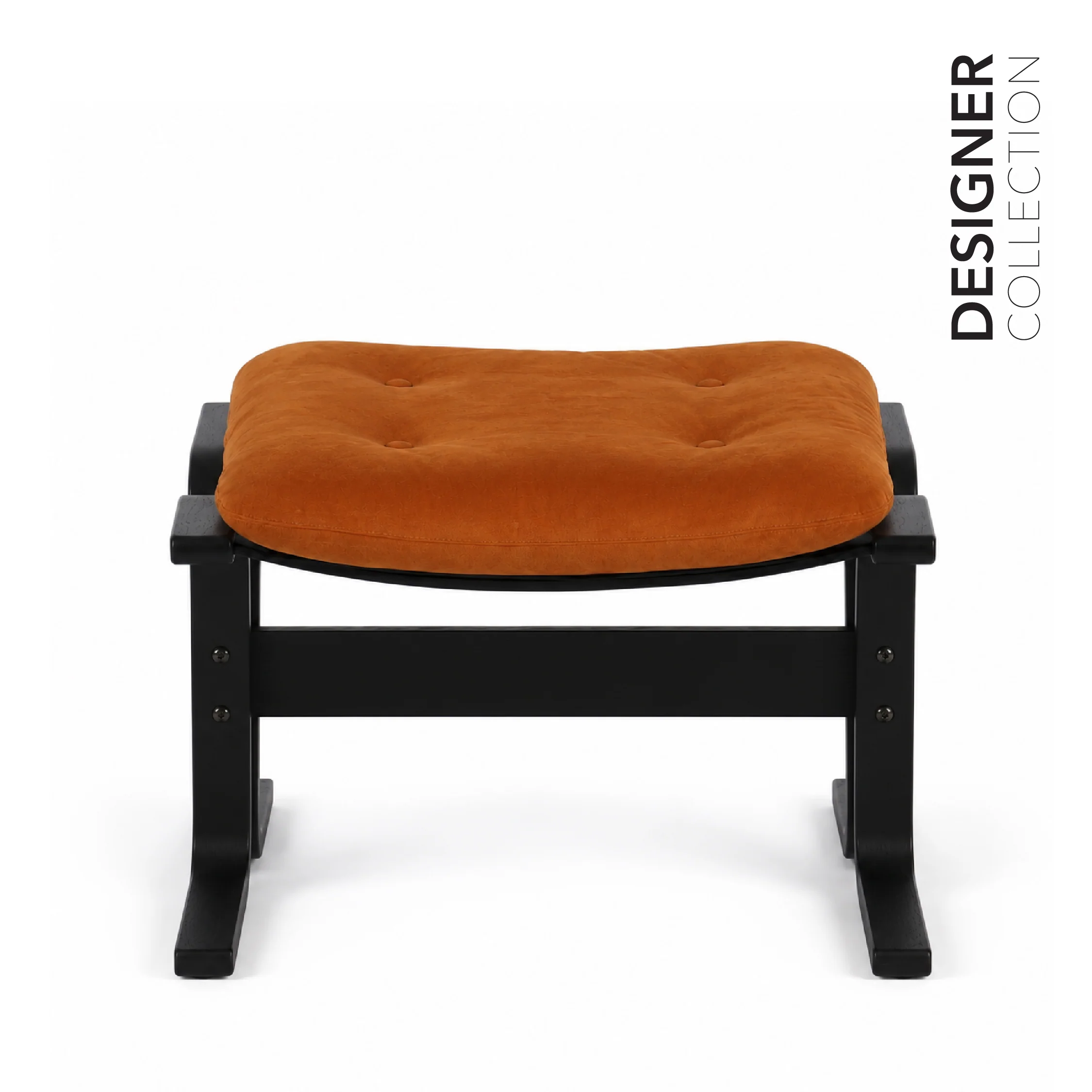 WENDA Designer Ottoman – Cognac Brown