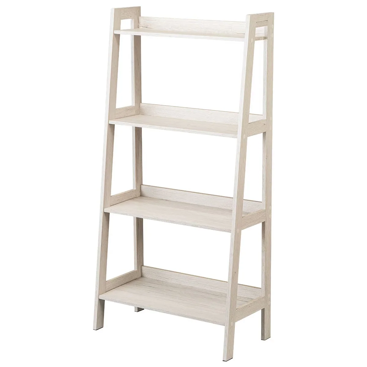 Wood Ladder Shelf 4-Tier 62125 Whitewash