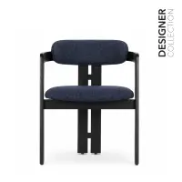 Xander Fabric Dining Chair with Black-Stained Ash Veneer Frame