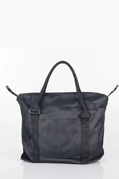 Black Cotton Tote Bag - Soft Everyday Shoulder Tote
