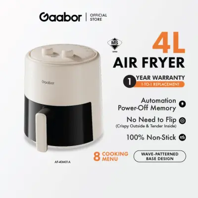 Gaabor Air Fryer 4L Oven 8 Menu Function Non-Stick Coating Oil-Free Roaster AF-40M01A