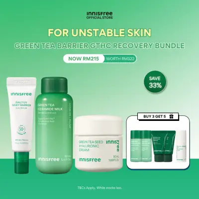 Innisfree Green Tea Barrier GTHC Recovery Bundle [Oct Special]
