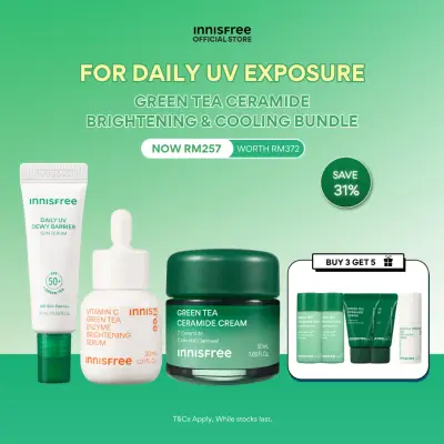 Innisfree Green Tea Ceramide Brightening & Cooling Bundle