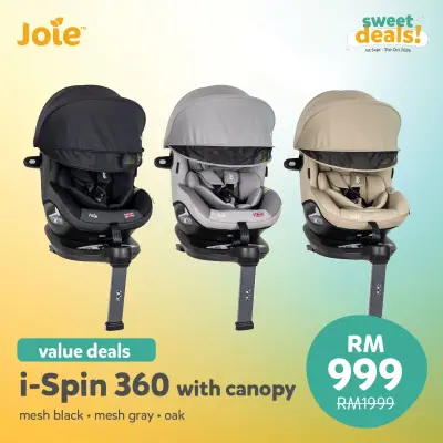 Joie i-Spin 360 i-Size Convertible Car Seat with Canopy