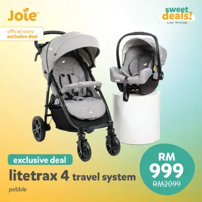 Joie Litetrax 4 Travel System (Stroller + Gemm Infant Carrier)