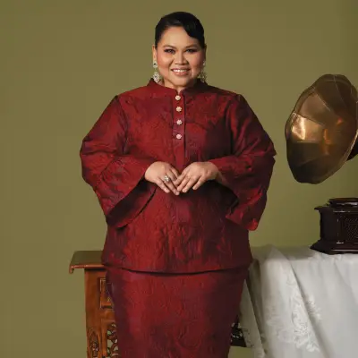 MS. READ x Sherry Al-Hadad Organza Nehru Collared Set (Plus Size UK 12–24)
