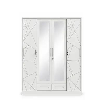 ORIN Steel Wardrobe with Hanging Rod, Drawers & Lockable Compartment