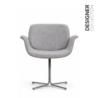 WELOMA Designer Arm Dining Chair (Cognac Brown)