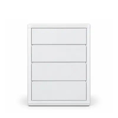 WHILEY 4 Drawer Chest of Drawer – White Solid Rubberwood