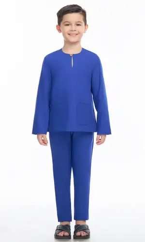 Zayyan Teluk Belanga Kids in Persian Blue