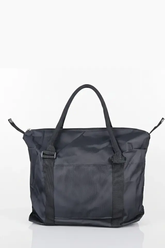 Black Cotton Tote Bag - Soft Everyday Shoulder Tote