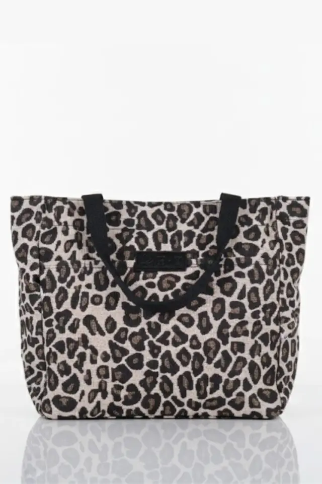 Leopard Print Cotton Handbag – Everyday Chic Tote