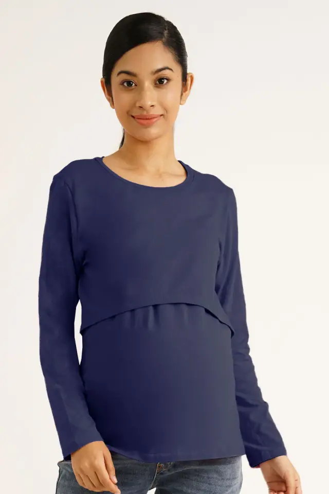 Maternity Long-Sleeve Nursing Top