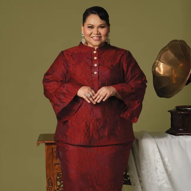 MS. READ x Sherry Al-Hadad Organza Nehru Collared Set (Plus Size UK 12–24)