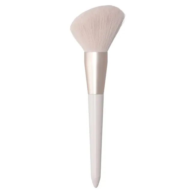 NITORI Powder Brush (Rose) – Soft Angled Makeup Brush, Natural Wood Handle