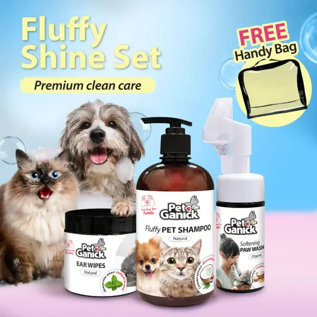 Pet Ganick Fluffy Shine Set (Premium Clean Care)