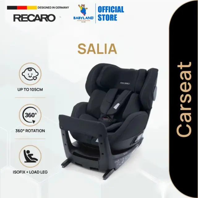 Recaro Salia Newborn 360 Rotation Isofix Car Seat - Prime Mat Black (0-18kg, ECE R129)