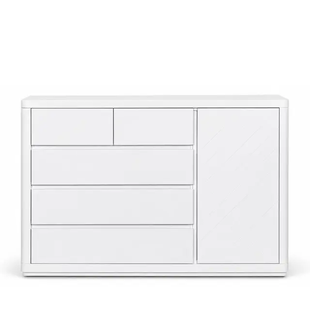 WHILEY 5 Drawer & 1 Door Chest of Drawer